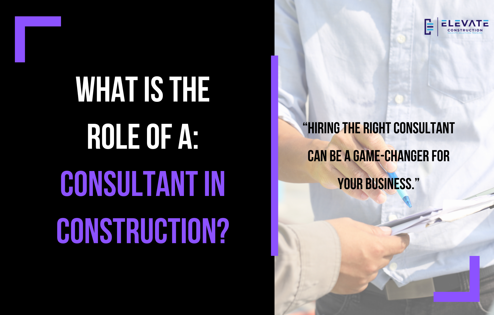 What Is The Role Of A Consultant In Construction?