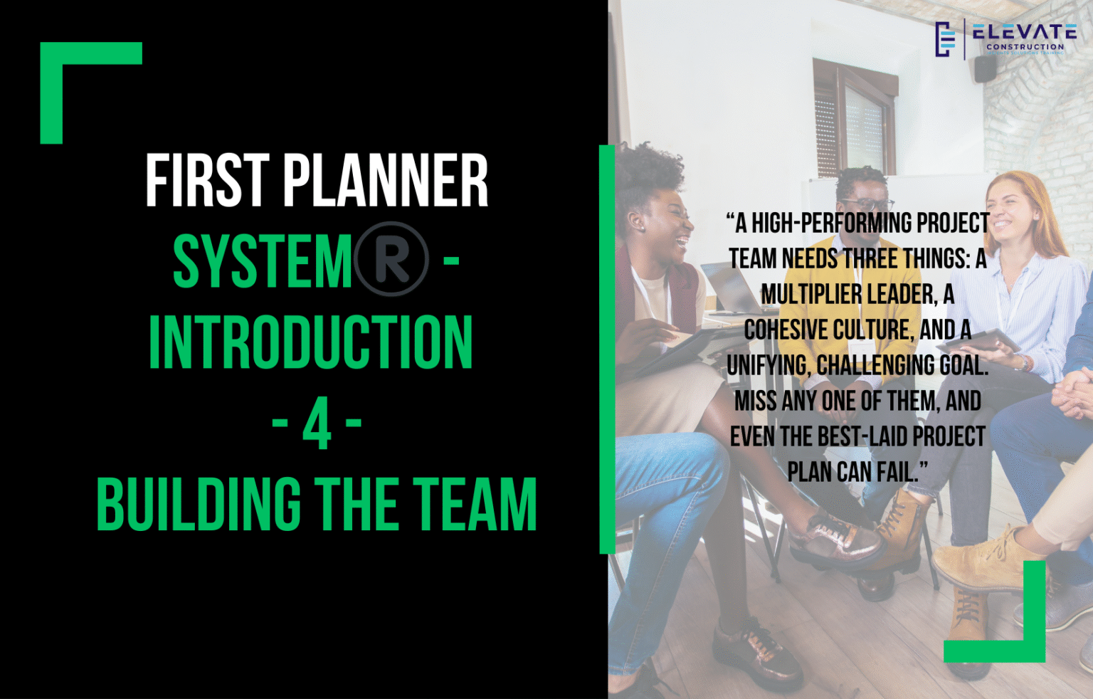 First Planner System™️ - Introduction - 4 - Building the Team - Elevate ...