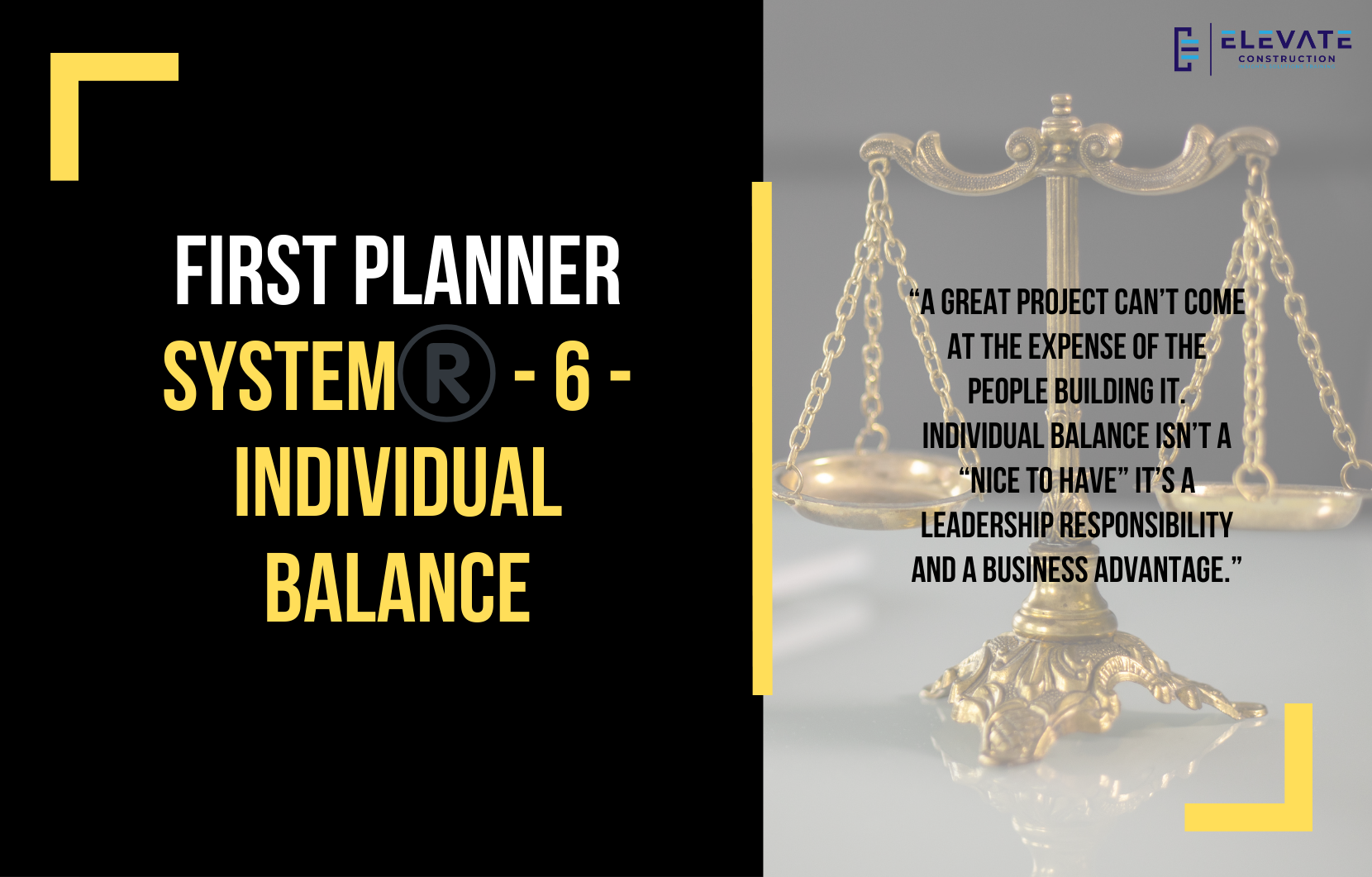First Planner System™️- 6 – Individual Balance