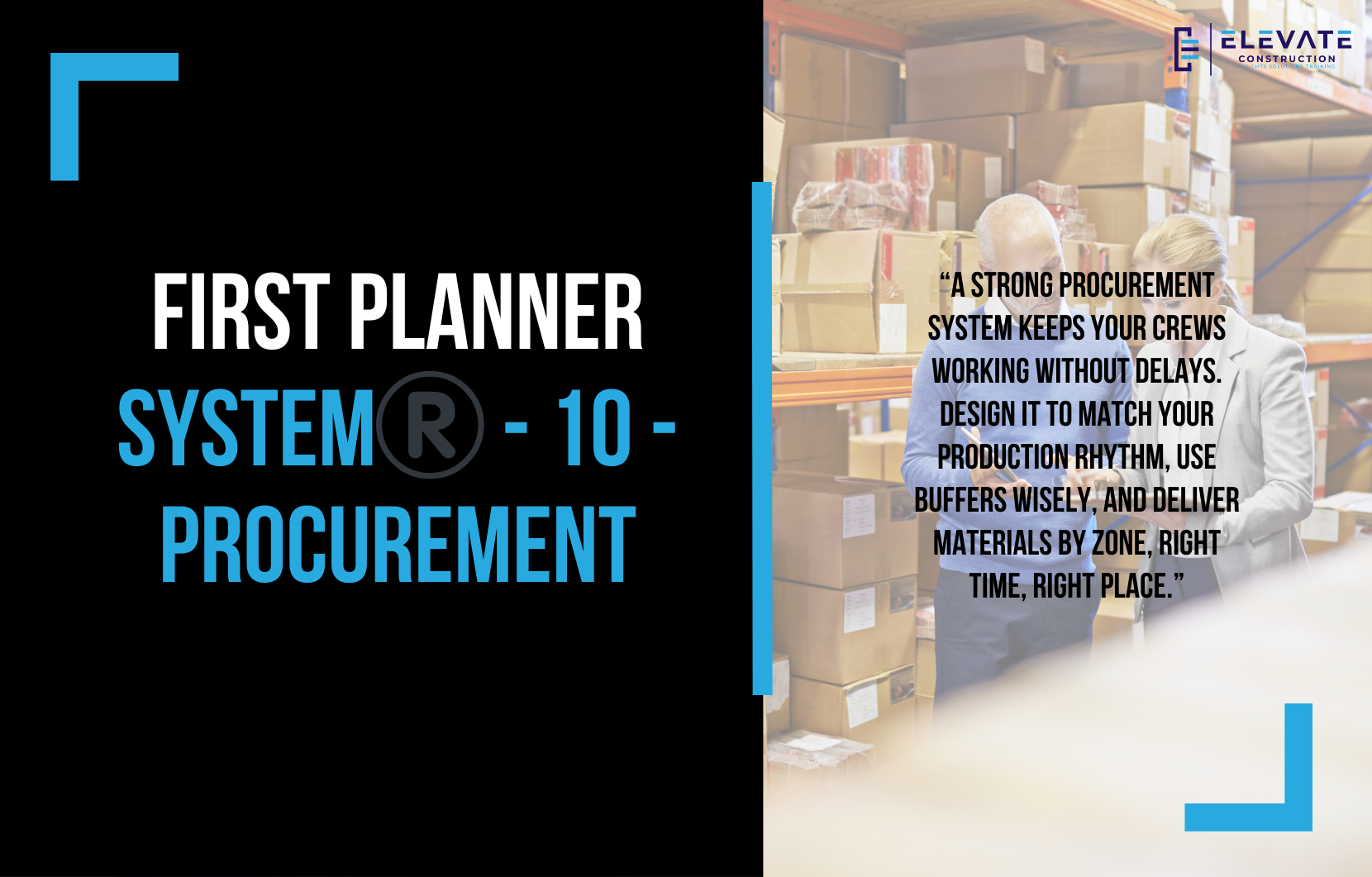 First Planner System™️ -10 – Procurement