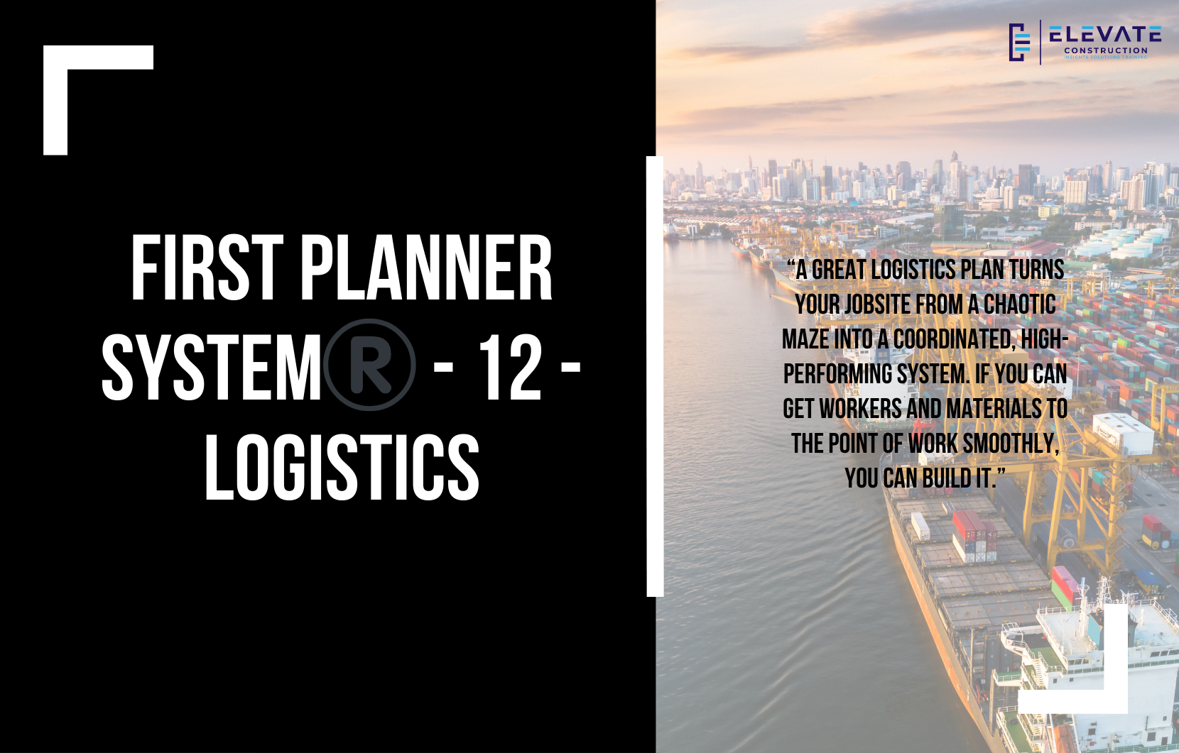 First Planner System®️ – 12 – Logistics