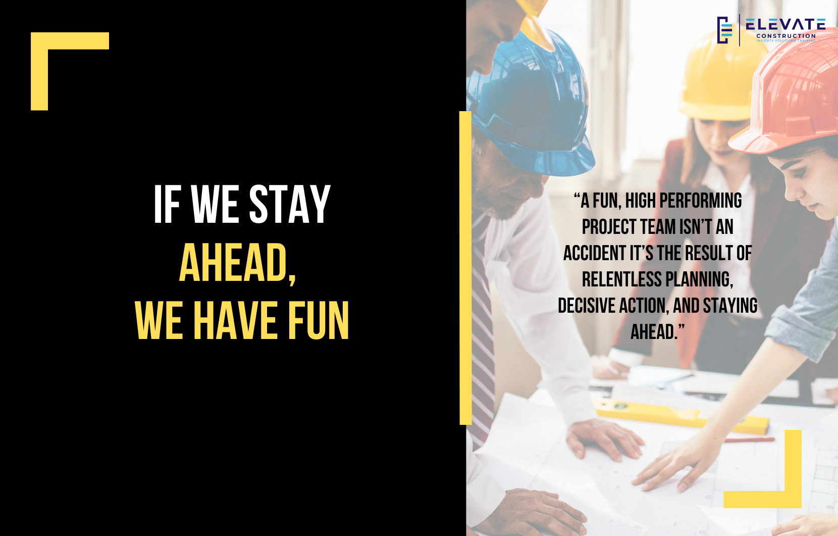 If We Stay Ahead, We Have Fun