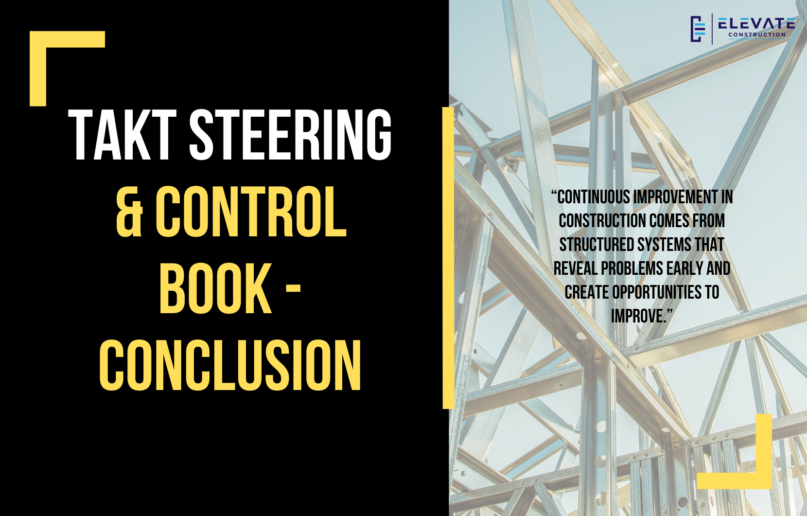 Takt Steering & Control Book – Conclusion