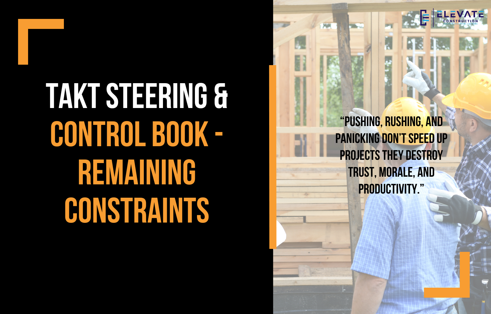 Takt Steering & Control Book – Remaining Constraints