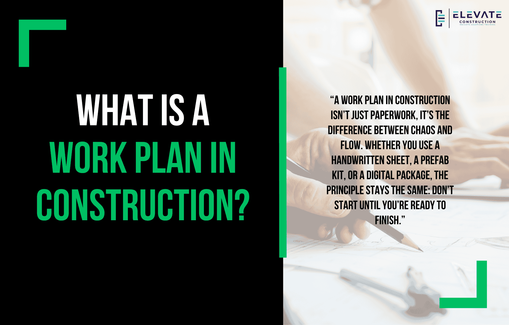 What Is A Work Plan In Construction?