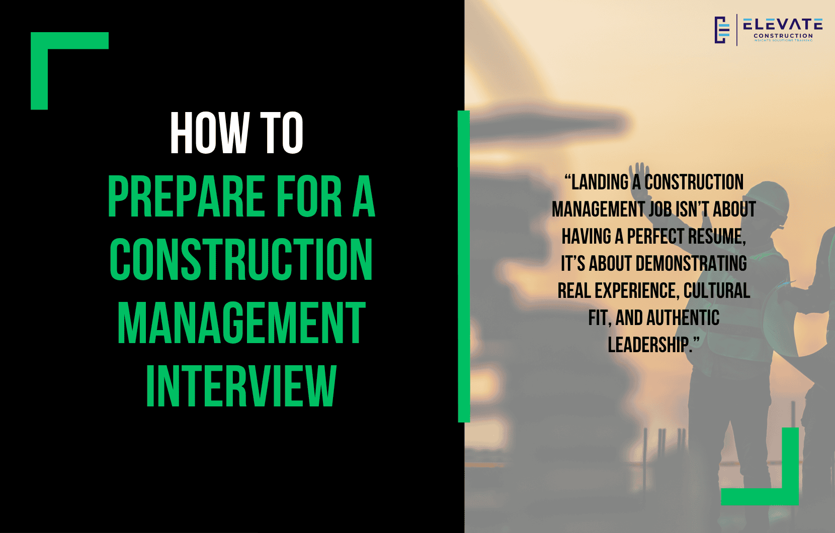 How To Prepare For A Construction Management Interview