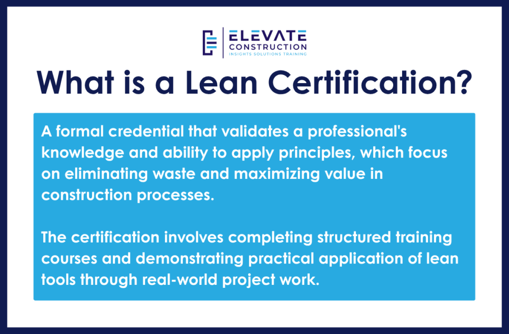 Lean Basic Certification What Can a Lean Certification Do for My Construction Company?