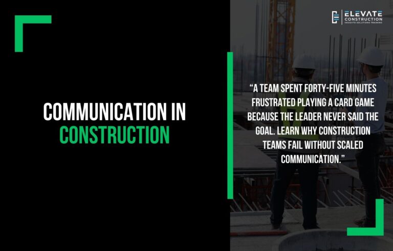 Communication in Construction - Elevate Constructionist