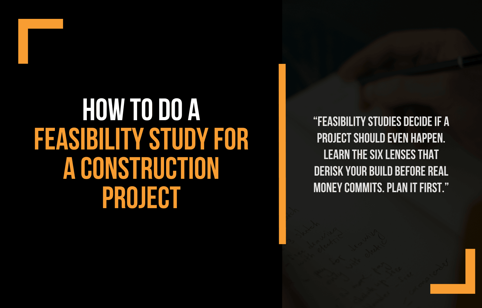 How To Do A Feasibility Study For A Construction Project