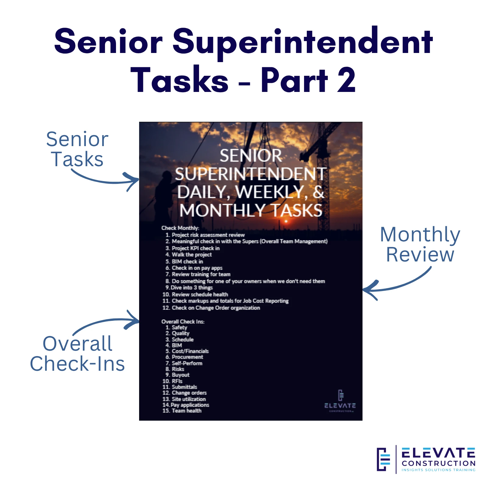 Senior Superintendent Tasks - Part 2