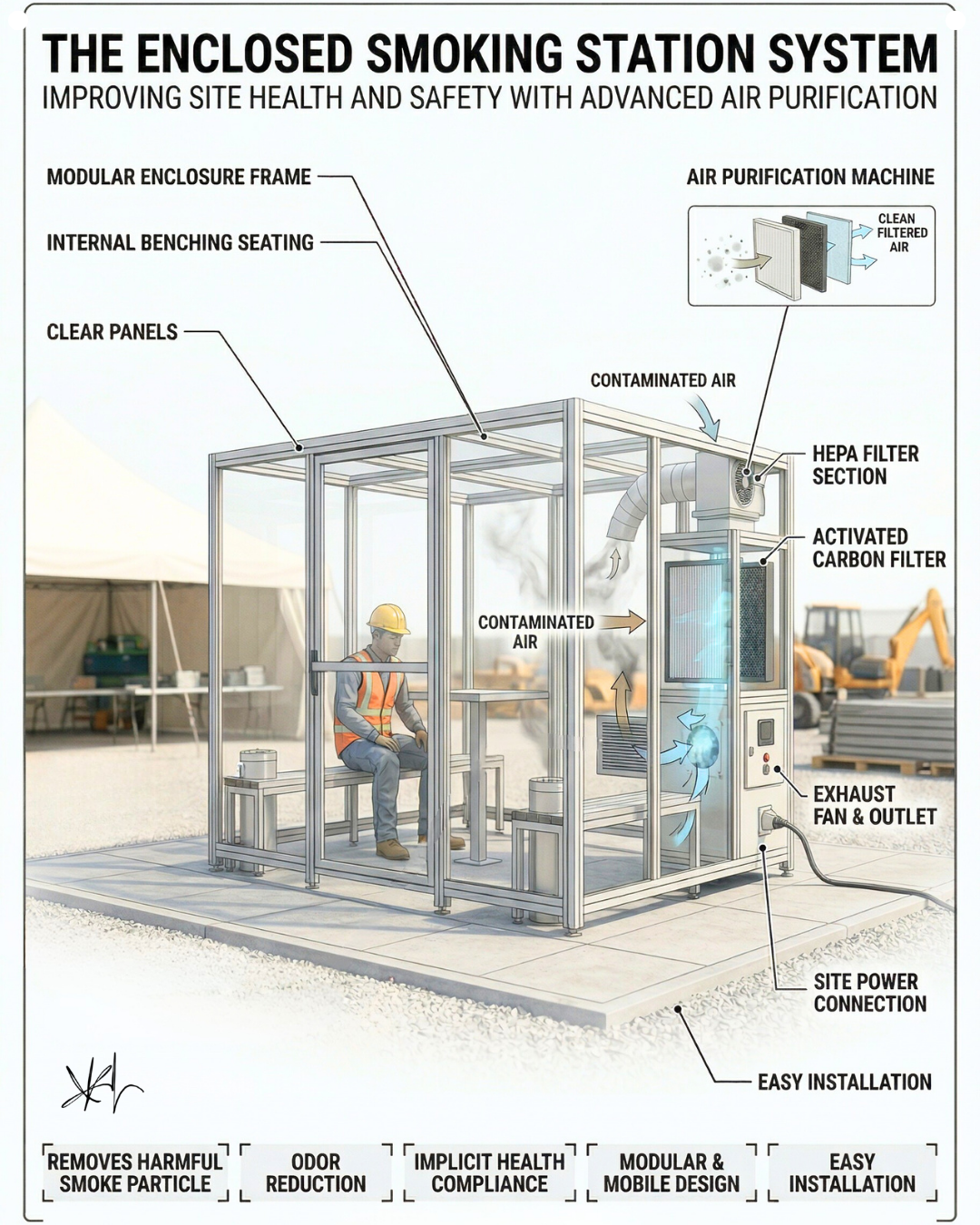 The Enclosed Smoking Station System