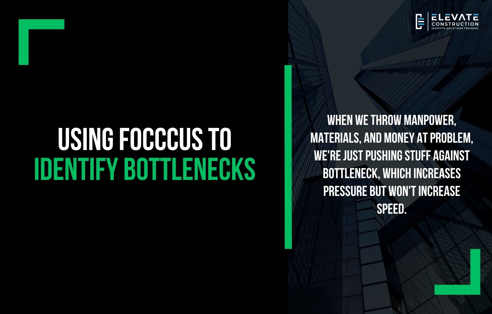 Using FOCCCUS to Identify Bottlenecks