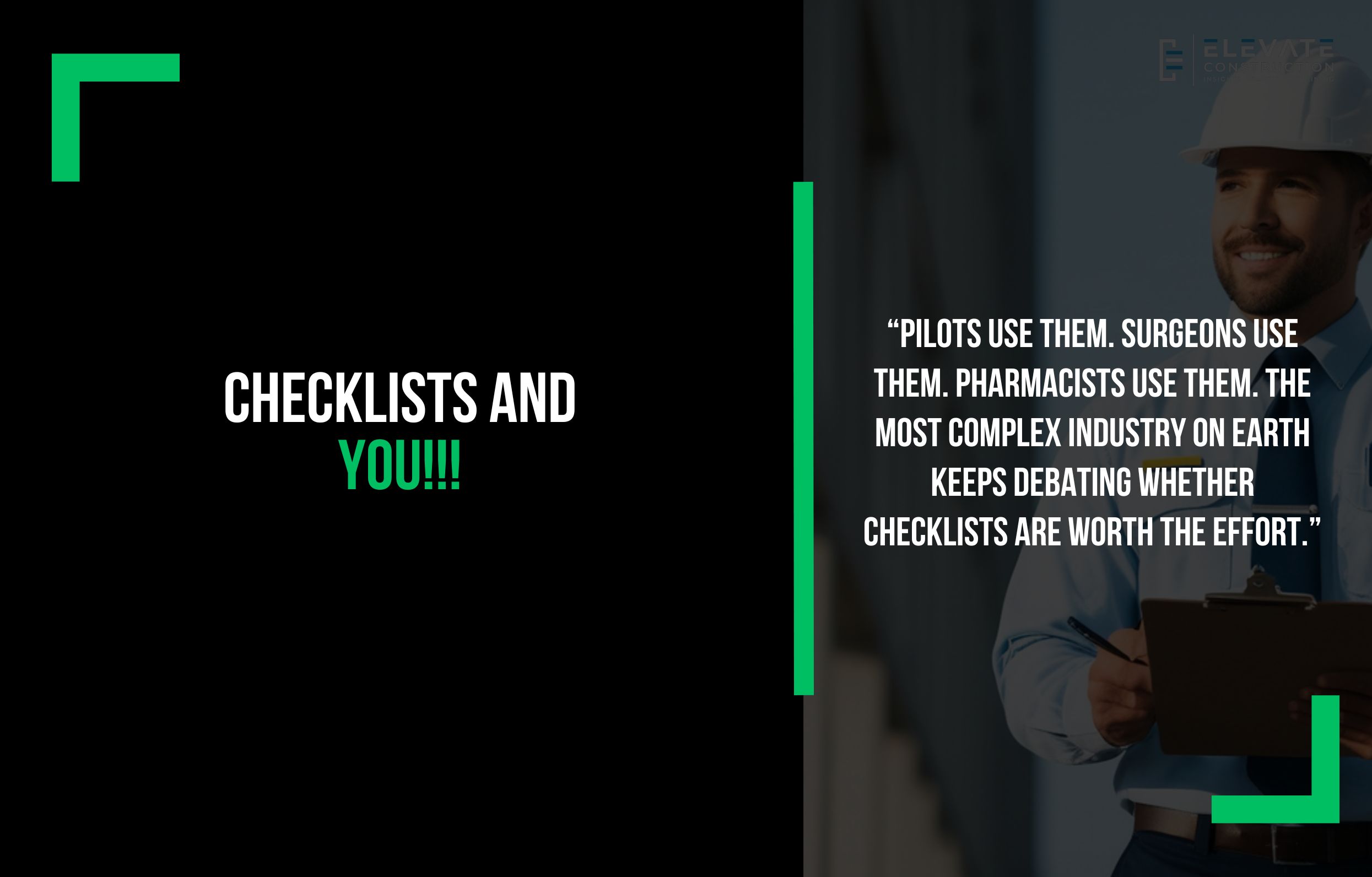 Checklists and You!!!