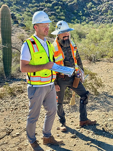 Worker in a hi-vis vest at a jobsite